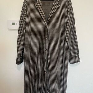 Checkered Long Duster Cardi